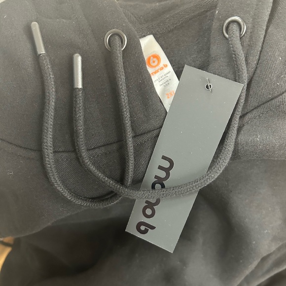 New Mono B Oversized Hoodie Pullover in Black Sz 2X - Picture 6 of 11